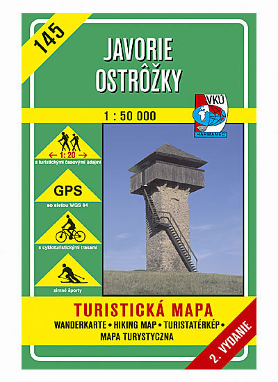VKÚ Harmanec Turistická mapa Javorie - Ostrôžky 1:50 000 TM 145
