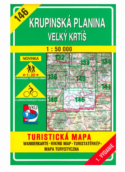 VKÚ Harmanec Turistická mapa Krupinská planina - Veľký Krtíš 1:50 000 TM 146