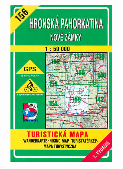 VKÚ Harmanec Turistická mapa Hronská pahorkatina - Nové Zámky 1:50 000 TM 156
