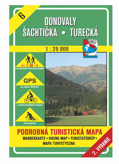 VKÚ Harmanec Turistická mapa Donovaly, Šachtička, Turecká 1:25 000 TM 6
