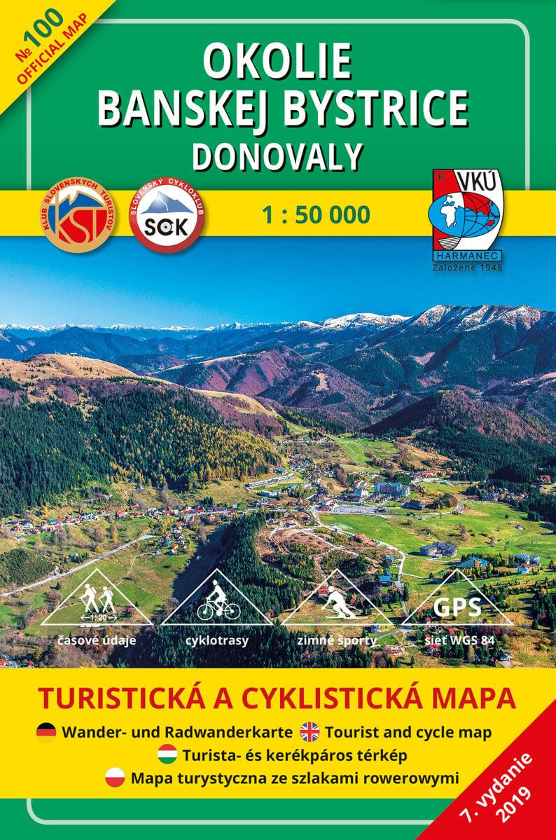 VKÚ Harmanec Turistická mapa Okolie Banskej Bystrice - Donovaly 1:50 000 TM 100