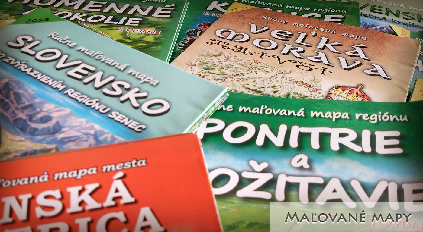 Maľované mapy Regióny Slovenska