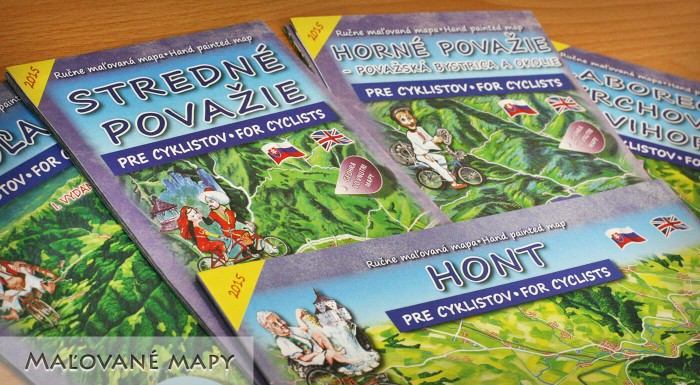 Maľované cyklomapy slovenských regiónov