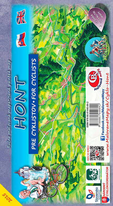 Maľovaná cyklomapa CBS Hont - skladaná