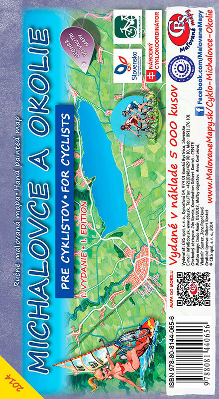 Maľovaná cyklomapa CBS Michalovce a okolie - skladaná