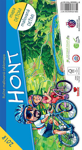 Maľovaná cyklomapa pre deti CBS Hont - skladaná