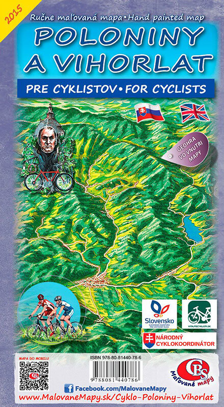 Maľovaná cyklomapa CBS Poloniny a Vihorlat - skladaná