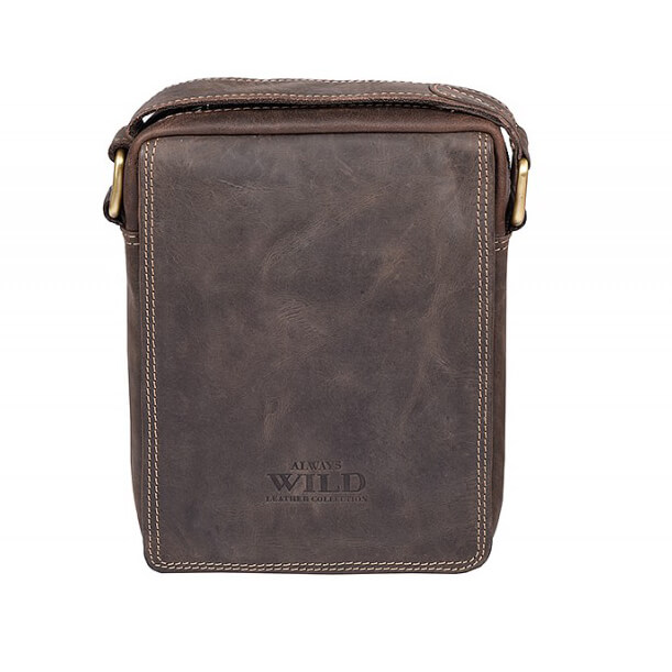 Pánska celokožená taška Always Wild model 1 farba tmavohnedá