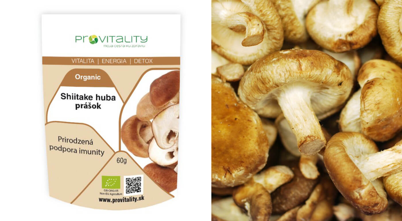 100% prášok z huby Shitake (60 g)