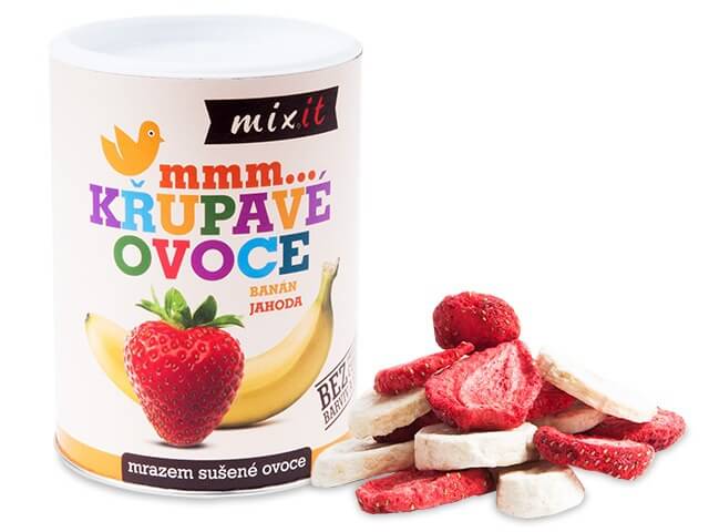 MIXIT Banán a jahoda - chrumkavé ovocie 80 g