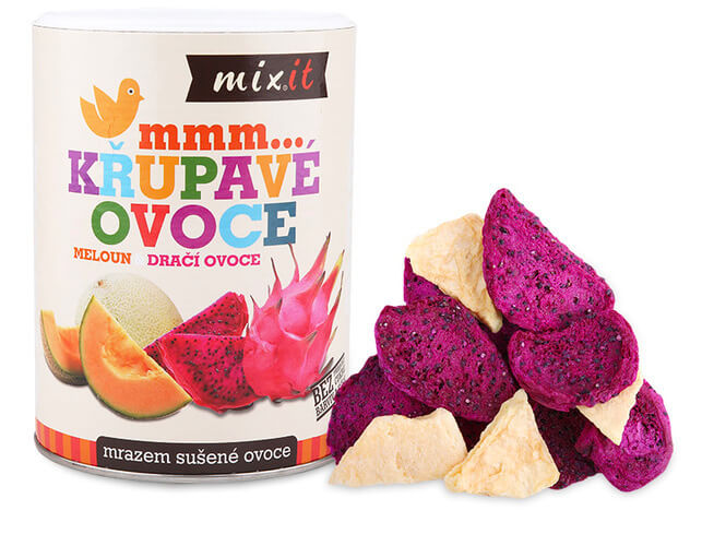 MIXIT Dračie ovocie a melón - chrumkavé ovocie 80 g