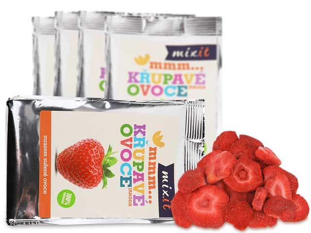 MIXIT Chrumkavé ovocie do vrecka Jahoda 13 g