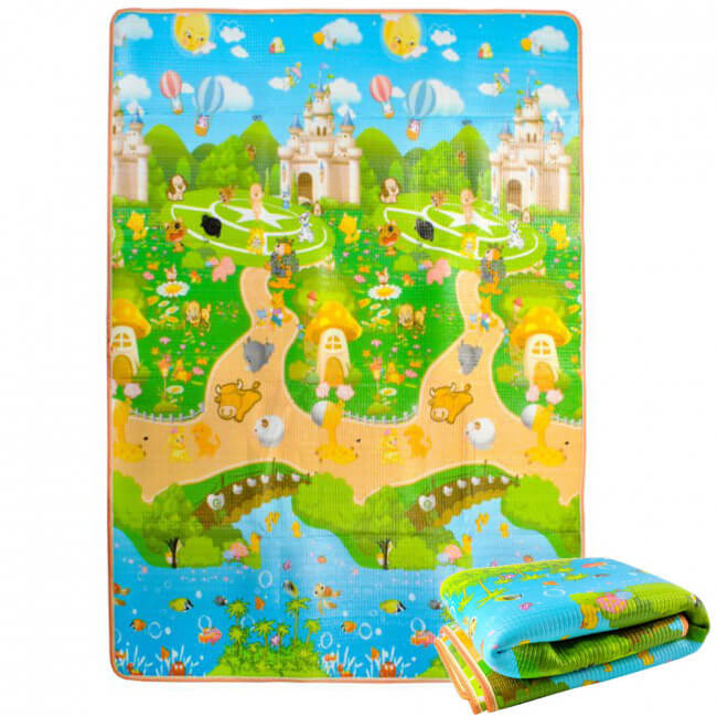 Detská podložka na hranie 1,8x1,5 m Rozprávkový zámok