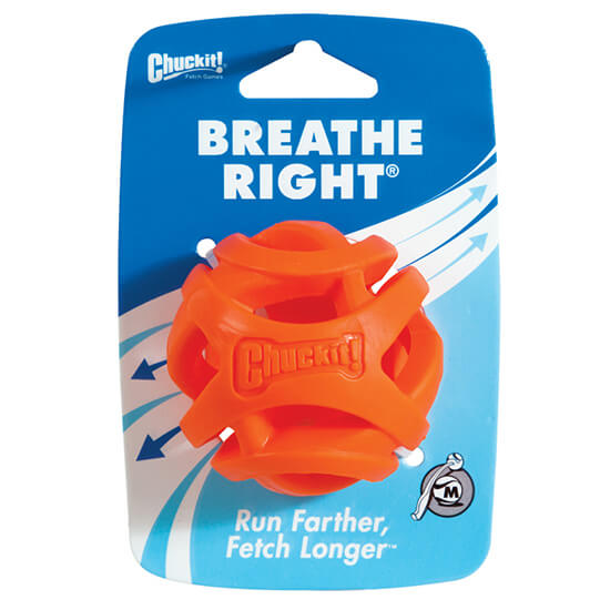 Loptička pre psa Chuckit! Breath Right 1 kus - veľkosť M (priemer 6,5 cm)