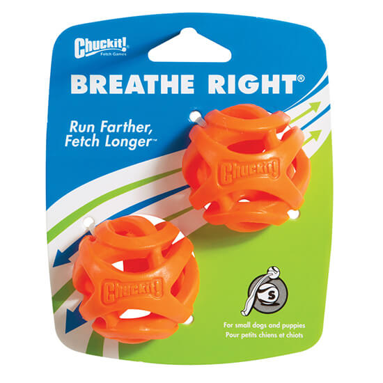 Loptička pre psa Chuckit! Breath Right 2 kusy - veľkosť S (priemer 5 cm)
