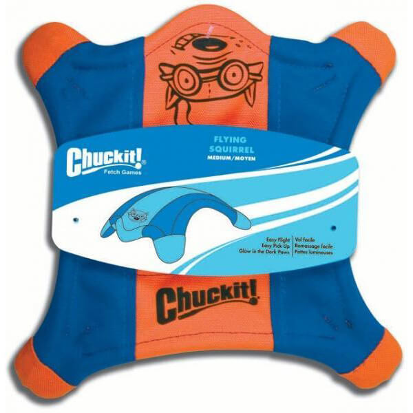 Lietajúci tanier v tvare veveričky Chuckit! - veľkosť M (priemer 25 cm)