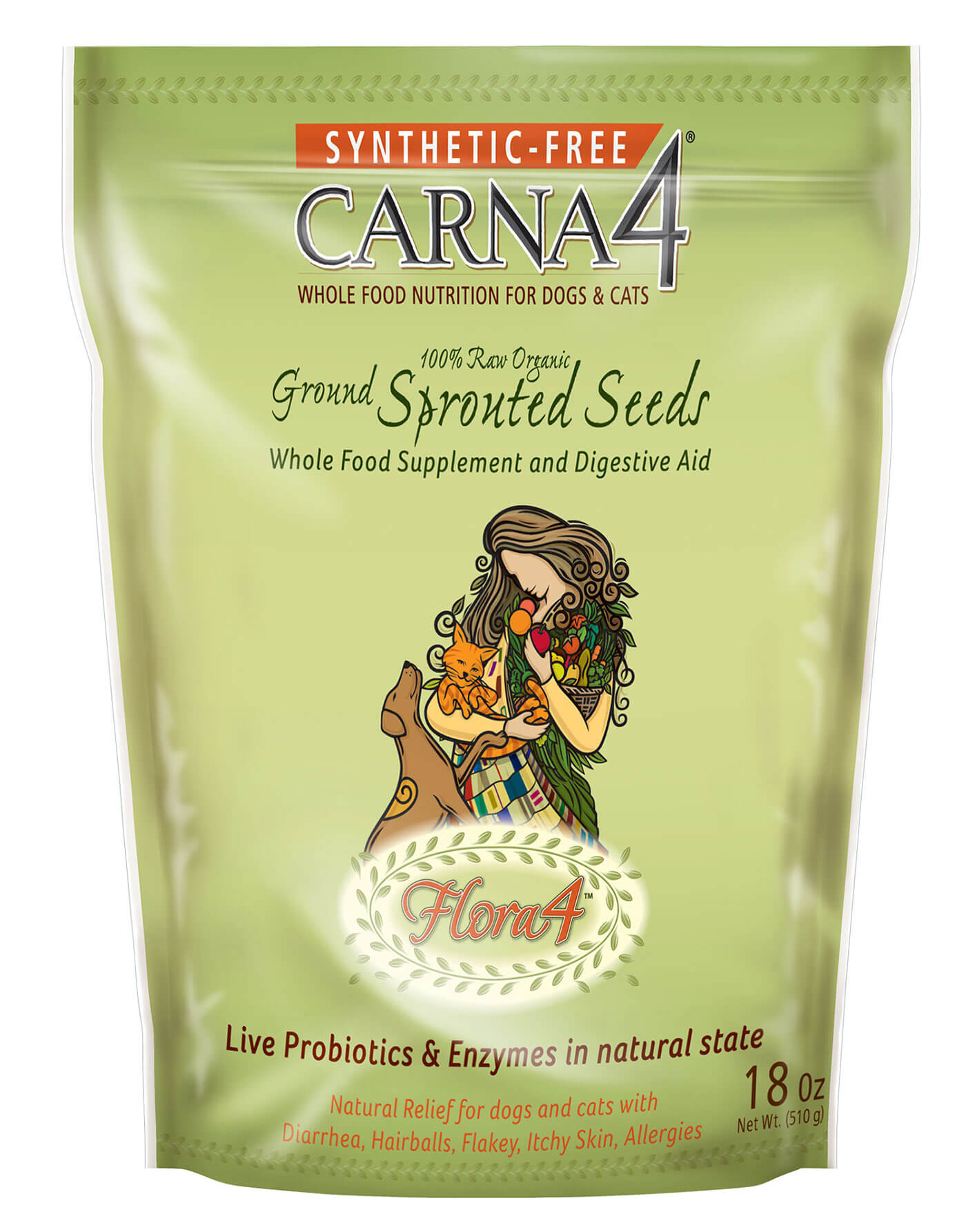 Naklíčené semená Carna4 Flora4 510 g