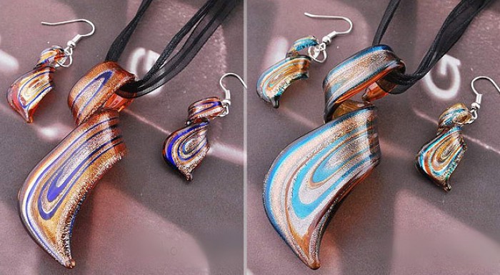 Ozdobte sa originálnym šperkom! Nádherný set šperkov z Benátskeho MURANO skla