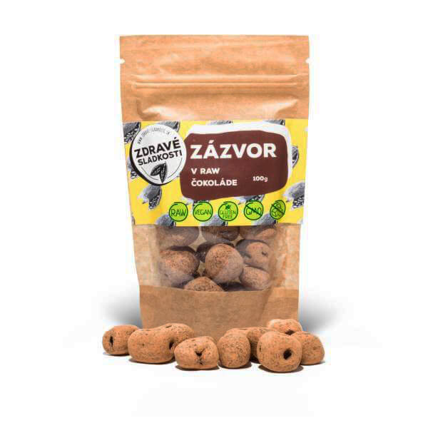 Zdravé sladkosti Zázvor v RAW čokoláde 100 g