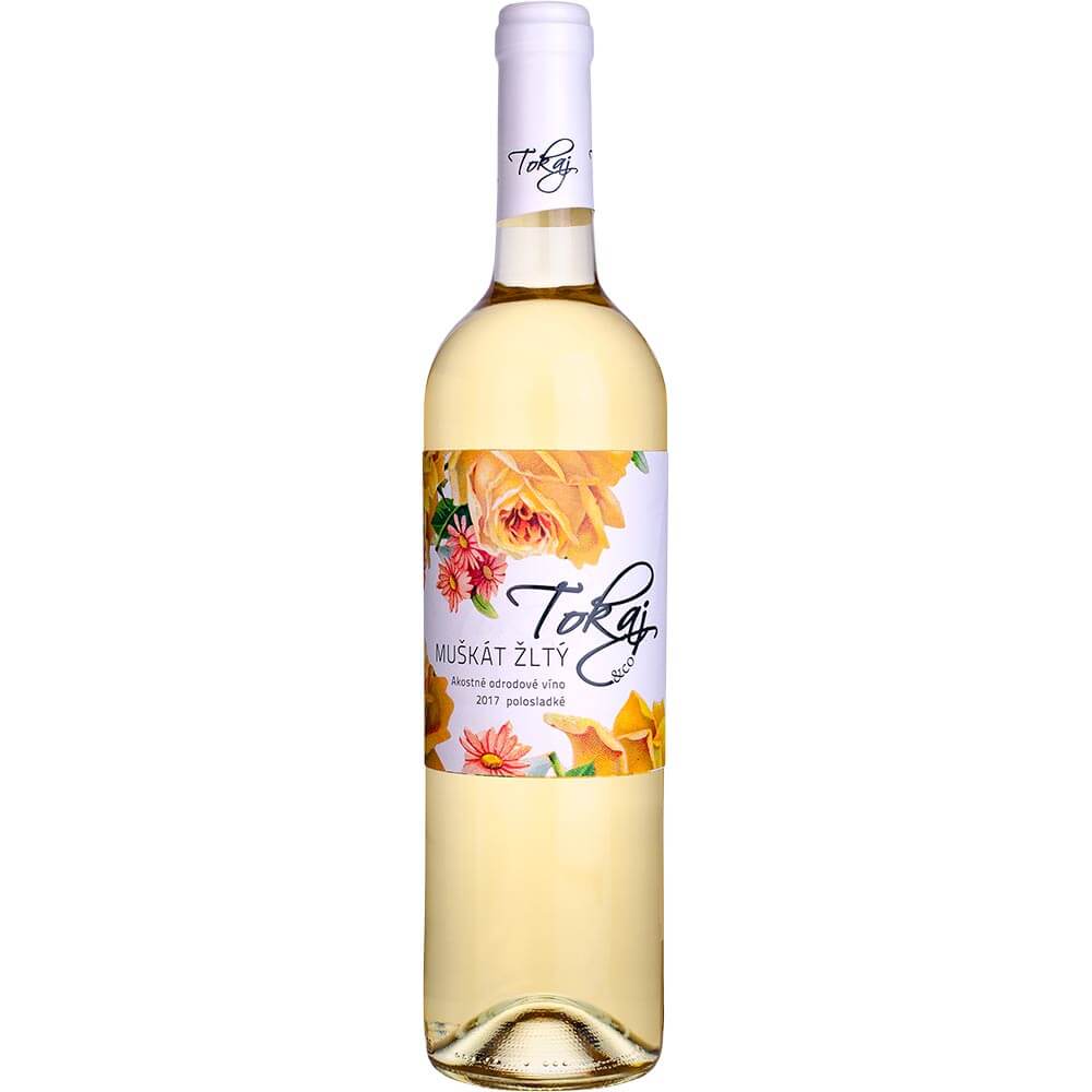 Víno Tokaj Muškát Flowers akostné polosladké 0,75 l