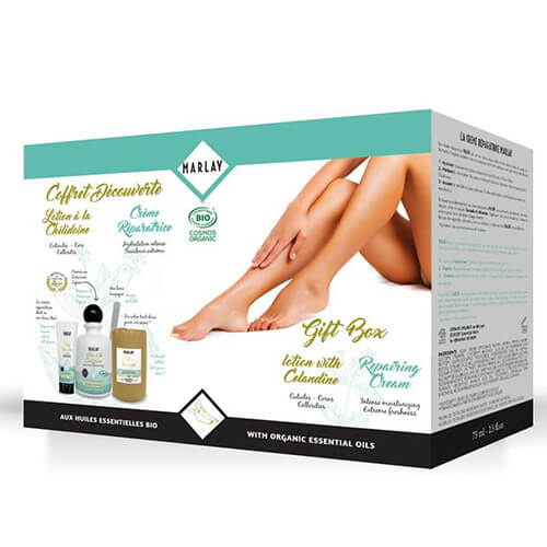 Marlay BOX na manikúru a pedikúru (emulzia 250 ml, krém 75 ml, organická buničná vata 50 g a kovový pilník)