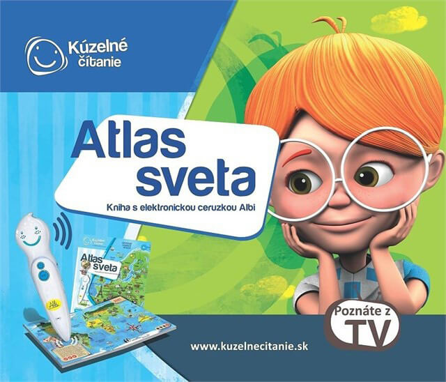 ALBI Kúzelné čítanie: kniha Atlas sveta s elektronickou ceruzkou Albi