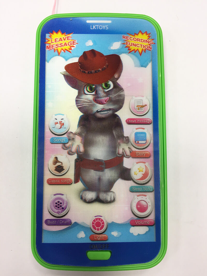 Detský telefón Talking Tom zelený