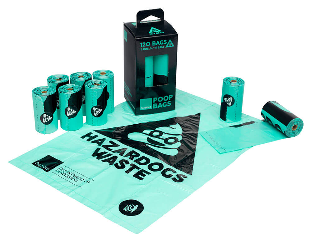 Ekologické sáčky na exkrementy FuzzYard 120 ks (8 roliek x 15 sáčkov)