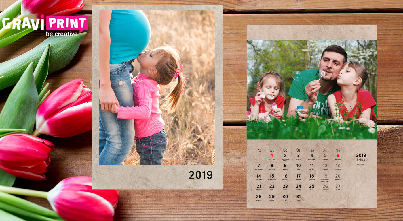 Nástenný kalendár v 3 dizajnoch