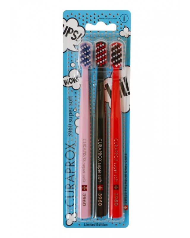 Curaprox zubné kefky - Komiksová edícia (3960 ultra soft - 3 ks v balení) - typ 3