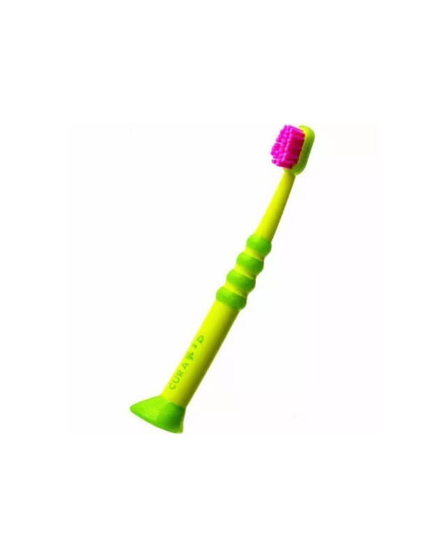 Curaprox 4260 Curakid zubná kefka pre deti ultra soft - zelená s ružovými štetinami, typ 4