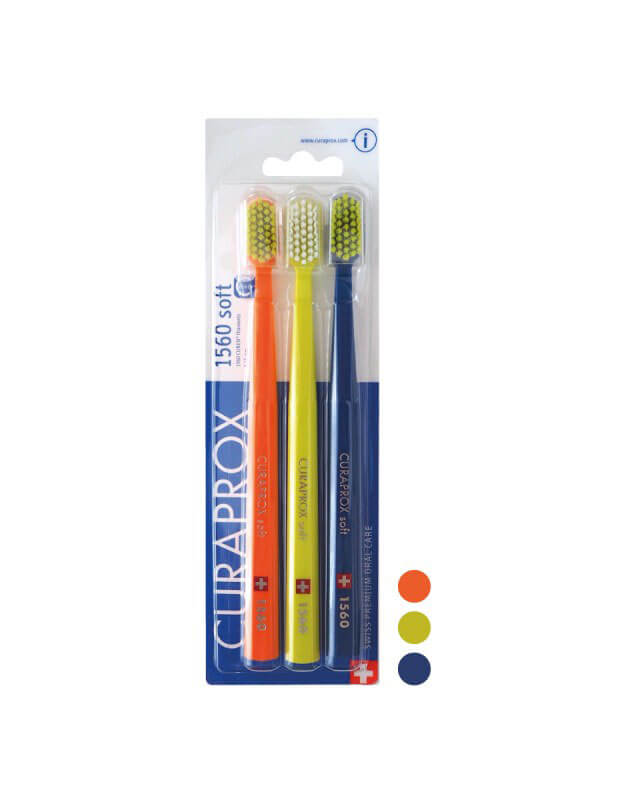 Curaprox 1560 soft zubné kefky trojbalenie - typ 3