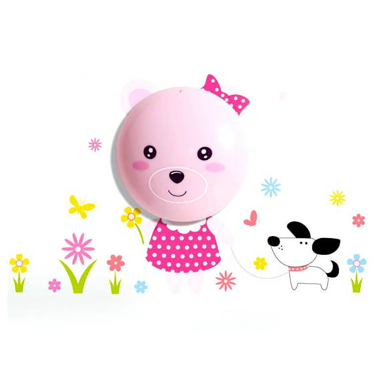 Dotyková LED lampa pre deti Medvedík s nálepkami