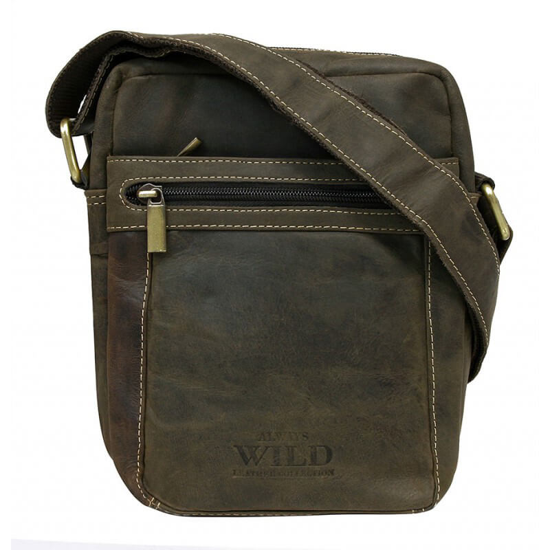 Always Wild 250587-MH pánska celokožená taška (šírka 16 cm x výška 19 cm x hĺbka 6 cm)