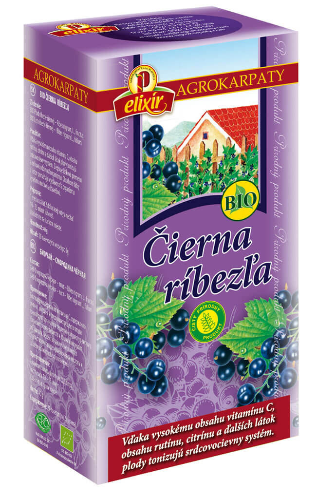 Agrokarpaty Čaj BIO Čierna ríbezľa (20 vreciek)