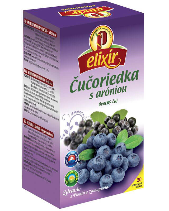 Agrokarpaty Čaj Elixír Čučoriedka s aróniou (20 vreciek)