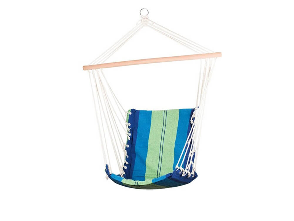 Sieťová hojdačka - kreslo (modro-zelené)