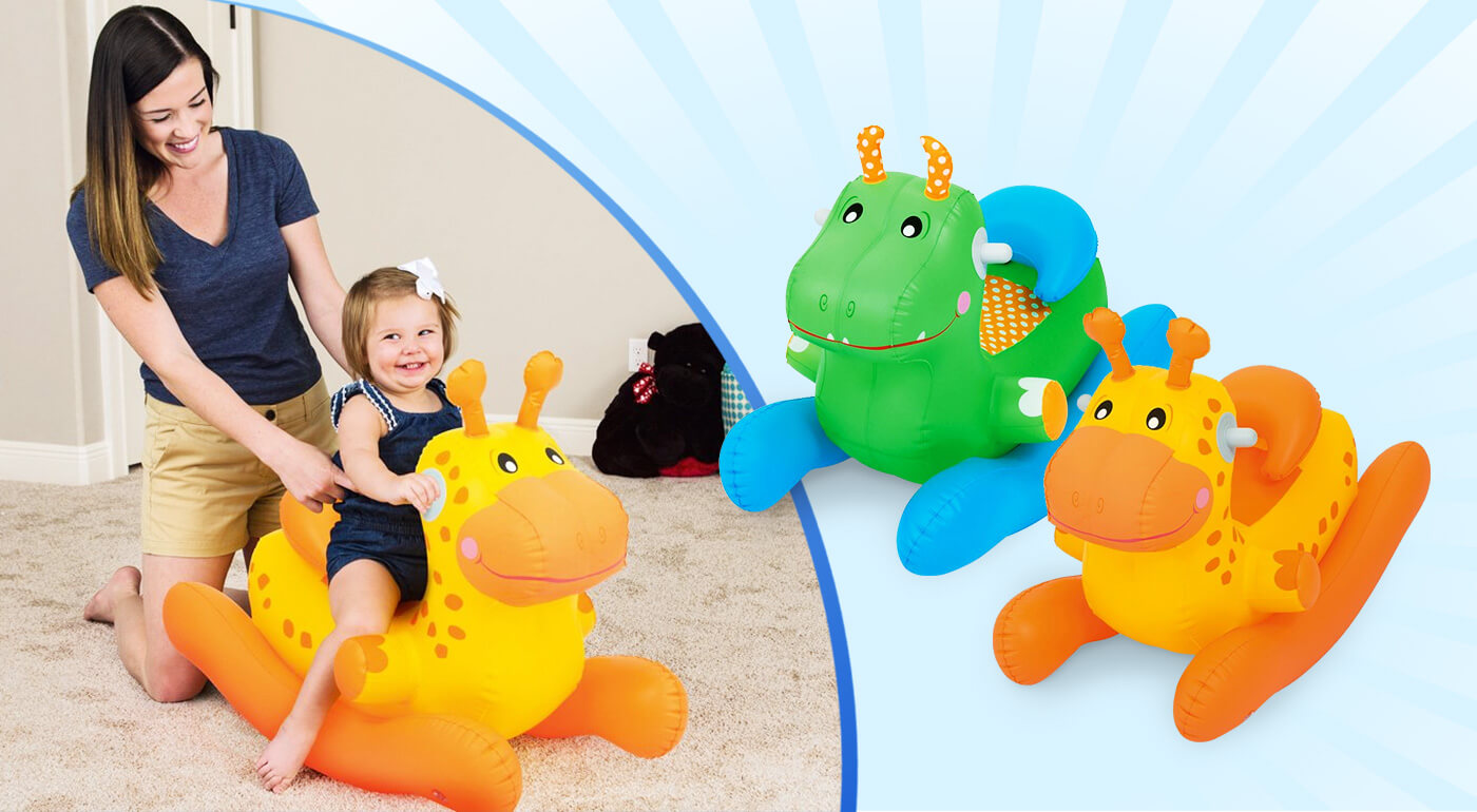 Detská hojdačka - nafukovací koník