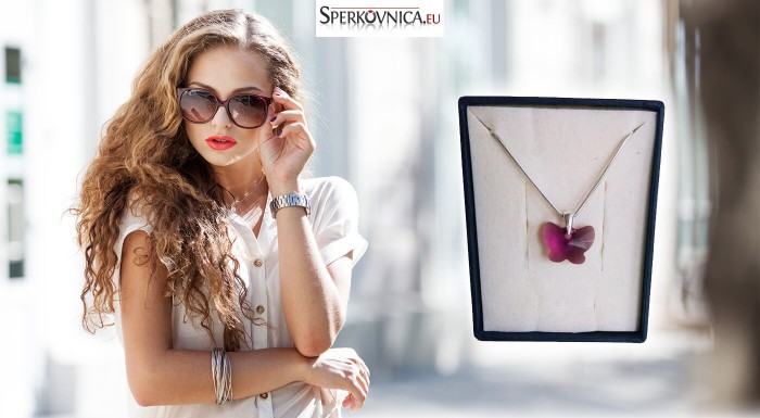 Prívesok Motýlik Swarovski