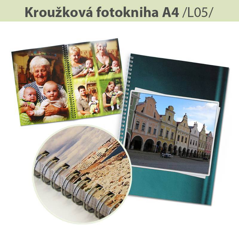 MCL Brno: Fotokniha s krúžkovou väzbou  A4 - L05 (12 strán)
