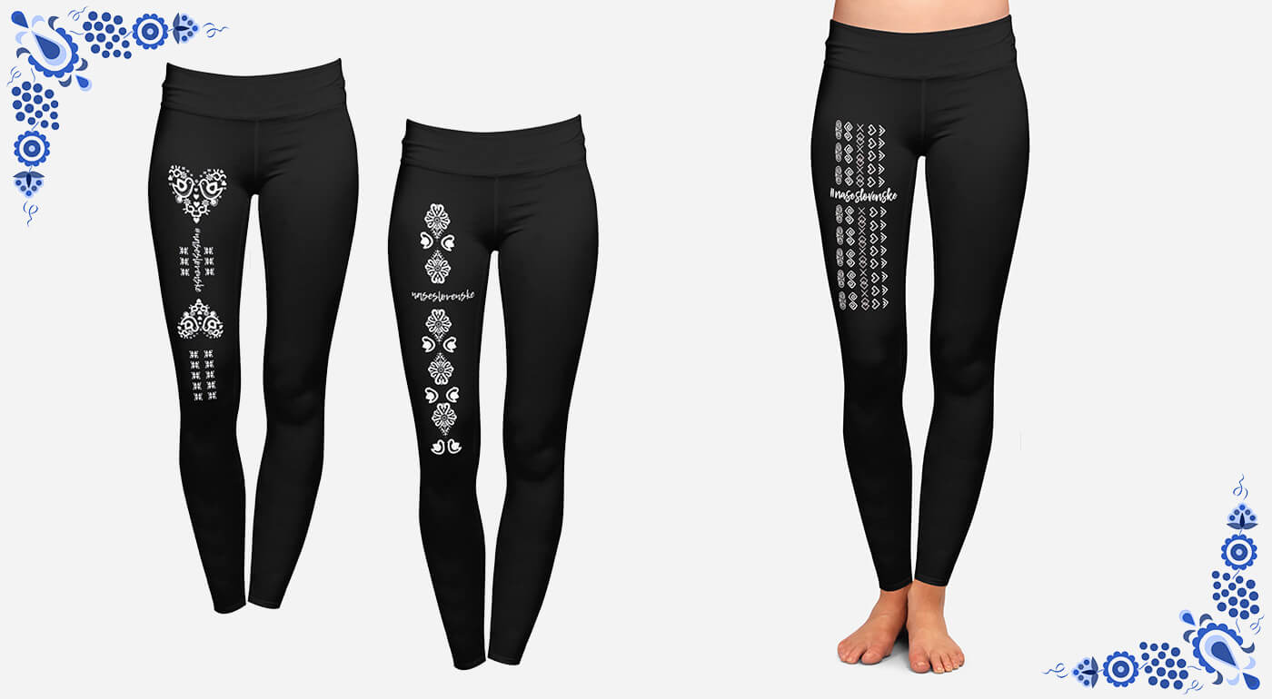 Dámske legíny so slovenskými vzormi