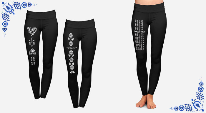 Dámske legíny so slovenskými vzormi