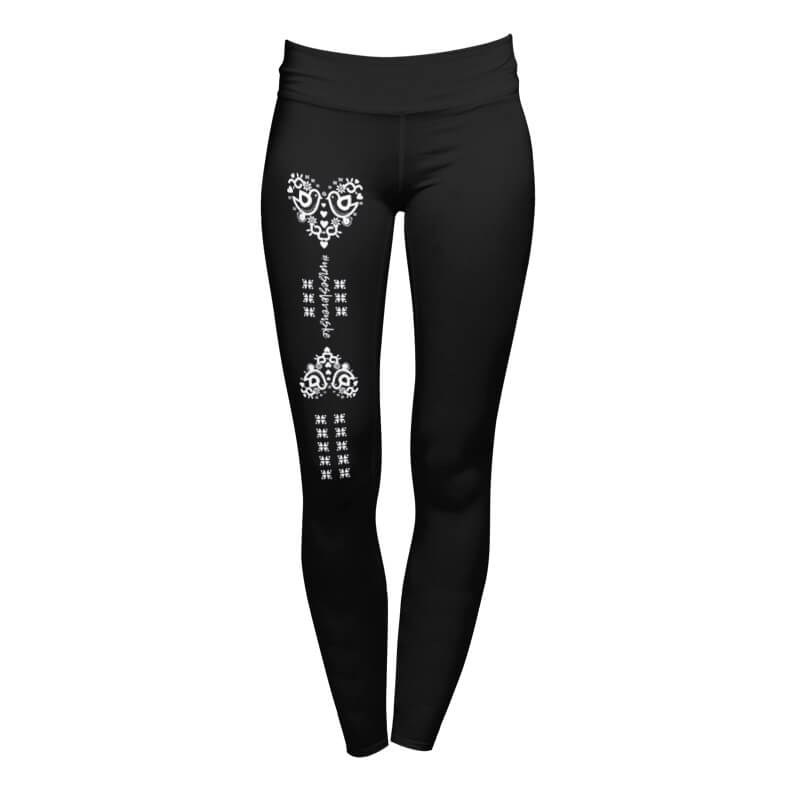 Dámske legíny so vzorom Srdce - veľkosť S