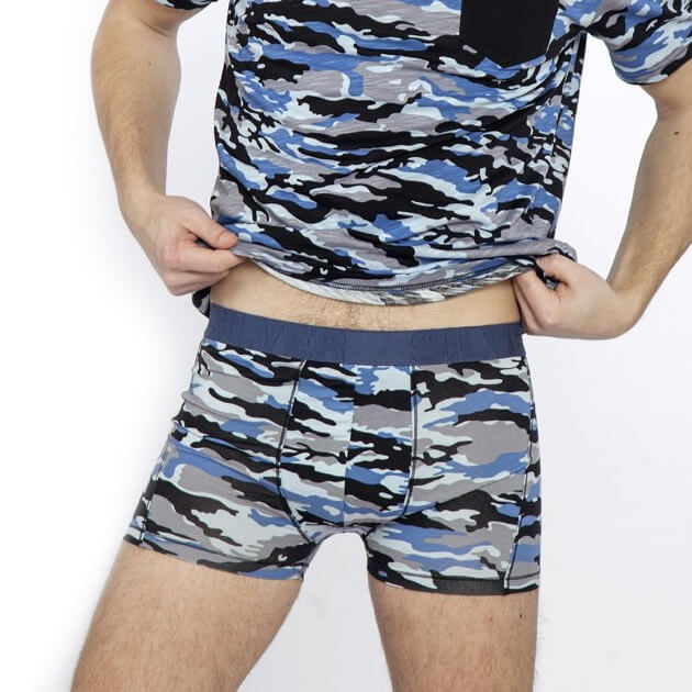 Pánske boxerky NADAL - modré so vzorom, veľkosť S