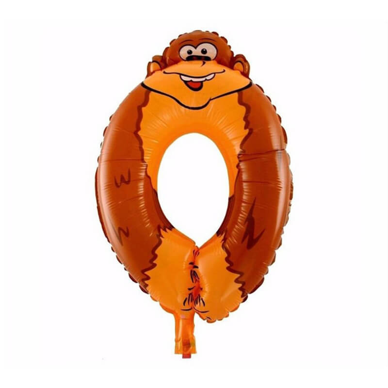 Narodeninový balón v tvare zvieratka - číslo 0