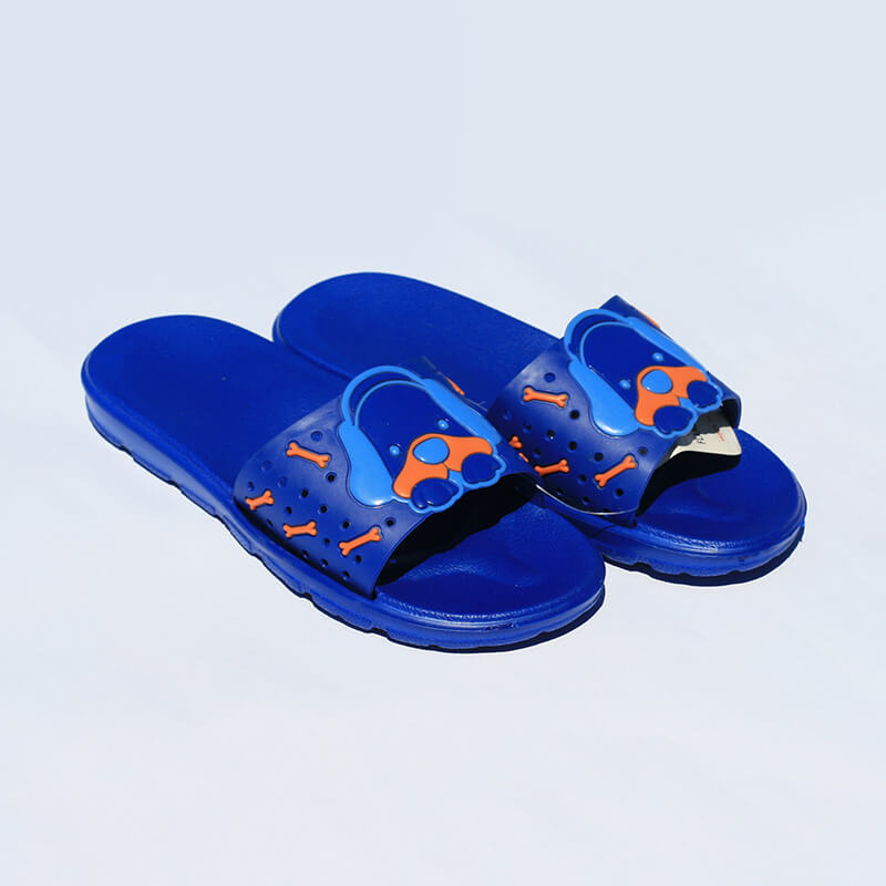 Flameshoes detské šľapky so psíkom modré - veľkosť 33