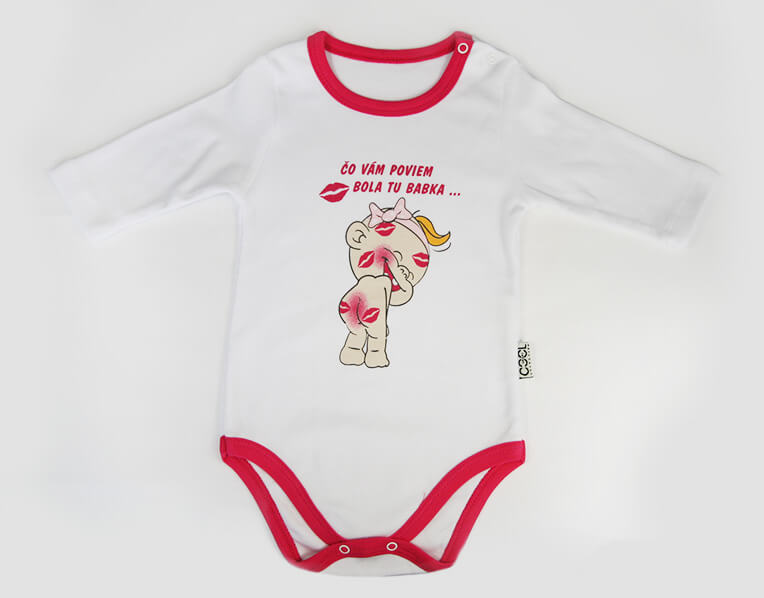 Detské body Bola tu babka - ružové (9 mesiacov)