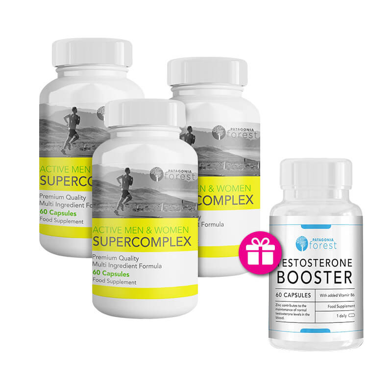 3x Active Men & Women Supercomplex (60 kapsúl) + 1x balenie Testosterone booster GRÁTIS