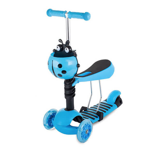 Detská kolobežka   a odrážadlo 3v1 modrá