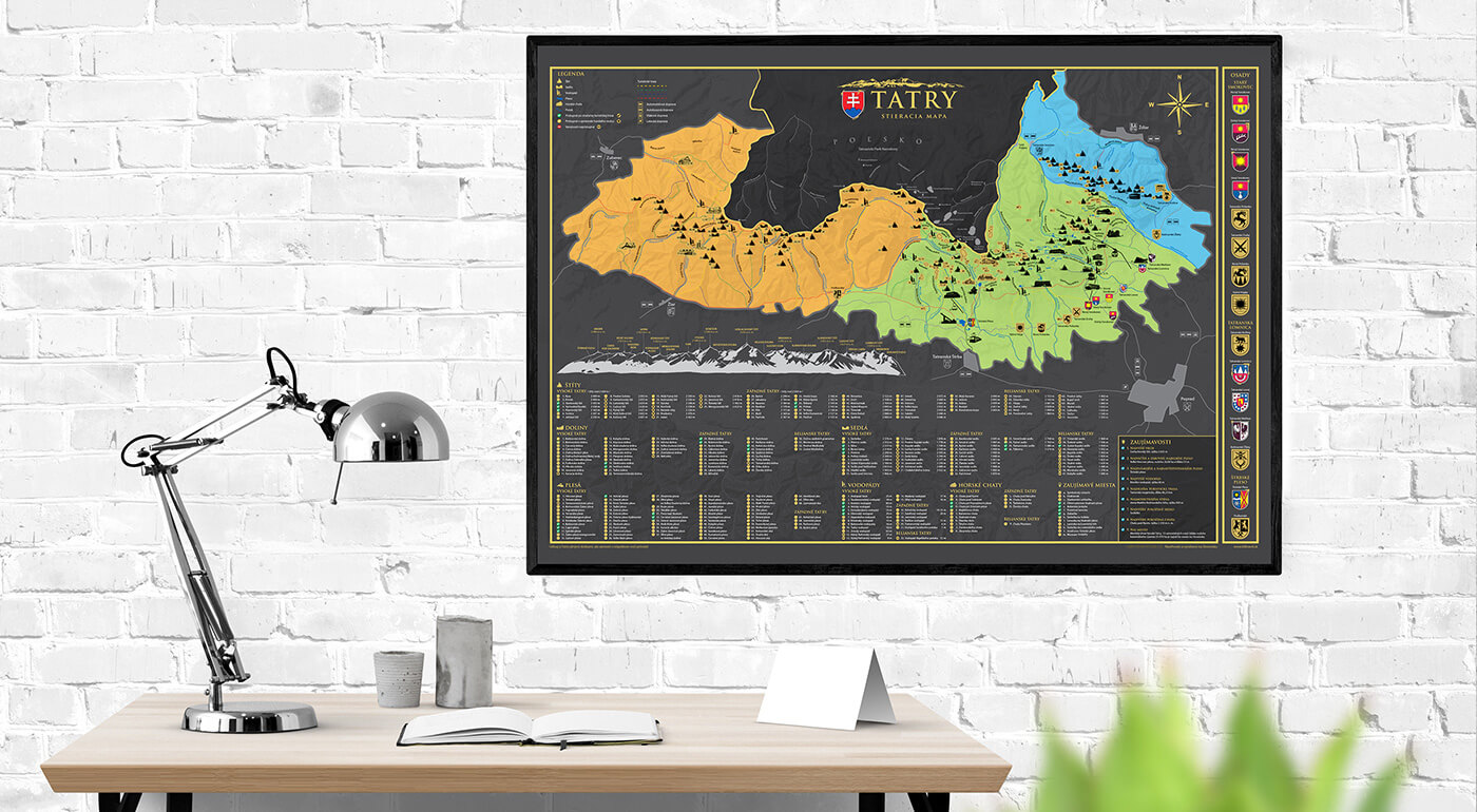 Stieracia mapa Tatier